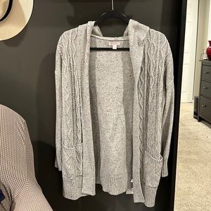 Grey knit cardigan